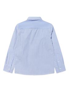 trussardijunior TRUSSARDI JUNIOR Gestreept shirt met geborduurd logo - Blauw