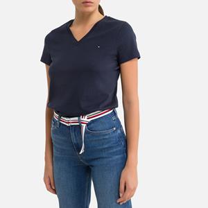 Tommy hilfiger T-shirt met V-hals en korte mouwen