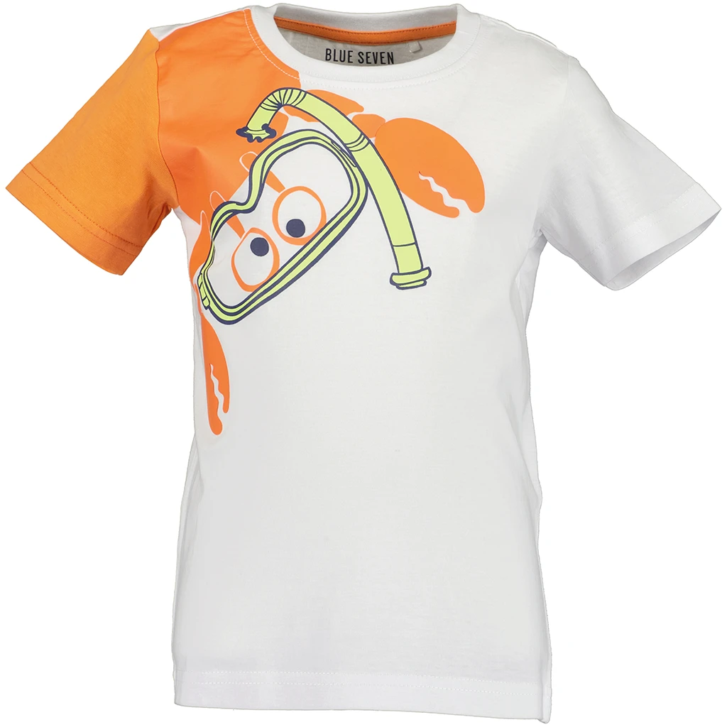 blueseven-collectie Blue Seven-collectie T-shirt Crab (white orig)