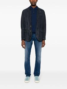 Drumohr Fijngebreid poloshirt - Blauw