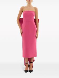 Rebecca Vallance Anais strapless midi-jurk met oversized strik - Roze