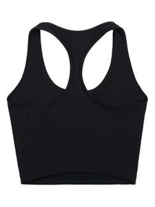 Sporty & Rich logo-print cropped tank top - Zwart