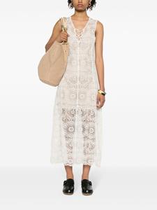 TWINSET Gehaakte midi-jurk - Wit