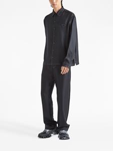 Prada Zijden broek met trekkoordtaille - Zwart