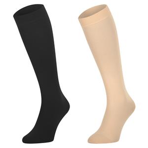 Dunimed premium comfort steunkousen drukklasse 1 - Gesloten teen (Zwart & beige) (Per paar)