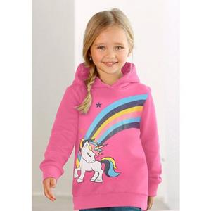 KIDSWORLD Shirt met lange mouwen Eenhoorn regenboog Lange mouwen, basic pasvorm, bedrukt, van katoen