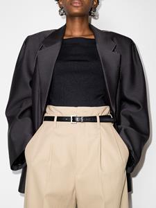 saintlaurent Saint Laurent Cassandre smalle riem - Zwart