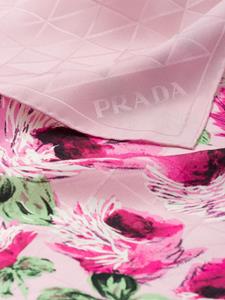 Prada Sjaal met jacquard - Roze