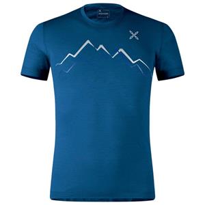 Montura  Merino Skyline T-Shirt - Merinoshirt, blauw