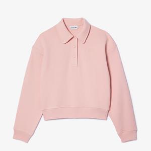 Lacoste Sweater met polokraag in molton, geborduurd logo