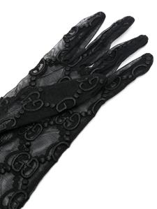 Gucci Tulen handschoenen met GG-logo - Zwart
