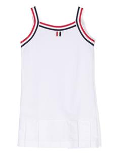 thombrownekids Thom Browne Kids Geplooide mini-jurk met RWB-streep - Wit