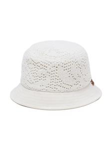 Drôle De Monsieur cotton blend bucket hat - Wit