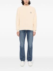 maisonkitsuné Maison Kitsuné Trui met geborduurd logo - Beige
