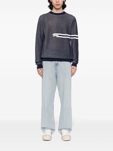 maisonkitsuné Maison Kitsuné Mesh trui - Blauw