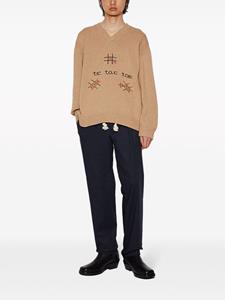 BODE Tic-tac-toe wollen trui - Beige