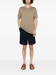 Kiton Geribbeld T-shirt - Bruin