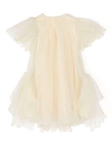 Jnby by JNBY lace-trimmed tulle dress - Geel