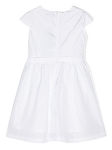 hernokids Herno Kids Taffeta jurk met logoplakkaat - Wit
