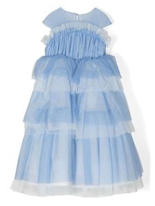 marchesakidscouture MARCHESA KIDS COUTURE Jurk met bloemenpatch - Blauw
