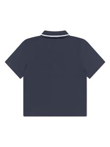 Emporio Armani Kids logo-print cotton polo shirt - Blauw