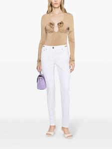 Versace Skinny jeans met Medusaplakkaat - Wit