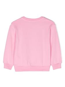 Moschino Kids Teddy Bear-print cotton sweatshirt - Roze