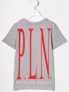 philipppleinjunior Philipp Plein Junior T-shirt verfraaid met kristallen print - Grijs