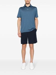 Kiton Zijden poloshirt - Blauw