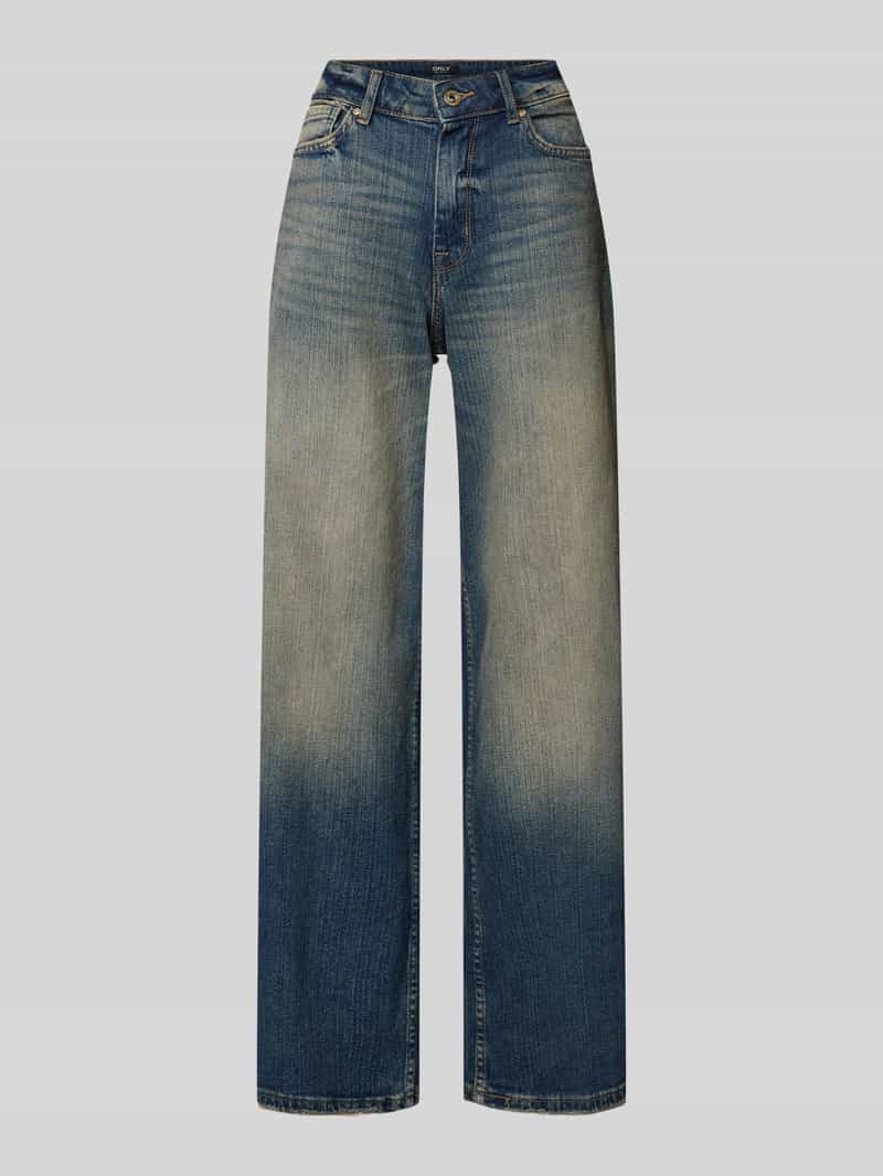 Only Jeans met wijde pijpen in used-look, model 'MADISON'