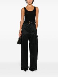 saintlaurent Saint Laurent Cassandre high waist cargo broek - Zwart