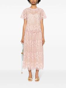 ZIMMERMANN harmony midi-rok met kant - Roze