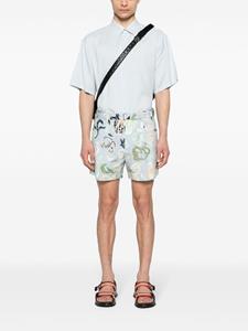 Lanvin Shorts met abstracte print - Blauw