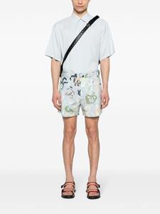 Lanvin abstract-print bermuda shorts - Blauw