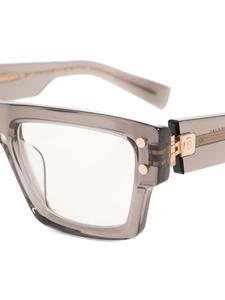 balmaineyewear Balmain Eyewear Zonnebril met vierkant montuur - Bruin