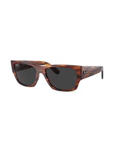 Ray-Ban Carlos zonnebril met rechthoekig montuur - Bruin