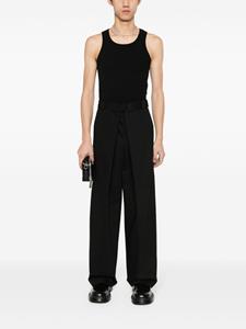 Givenchy Canvas plooibroek met wijde pijpen - Zwart