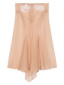 Mugler Midi-rok met uitgesneden details - Beige