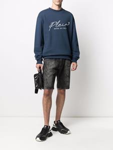 philippplein Philipp Plein Sweater met logoprint - Blauw