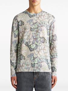 ETRO Sweater met bloemenprint en ronde hals - Beige