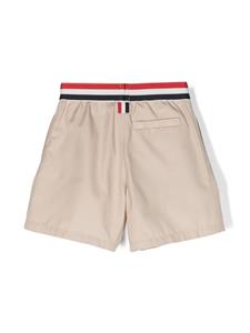 thombrownekids Thom Browne Kids Rugby shorts met RWB tailleband - Bruin