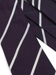 paulsmith Paul Smith Gestreepte zijden stropdas - Paars