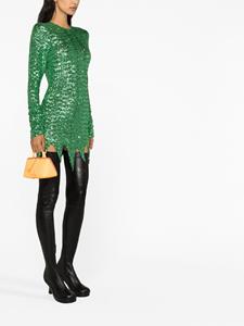 The Attico Mini-jurk met pailletten - Groen