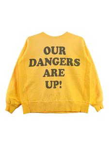 SAINT MXXXXXX Katoenen sweater met tekst - Geel