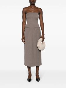 Beaufille Strapless midi-jurk - Bruin