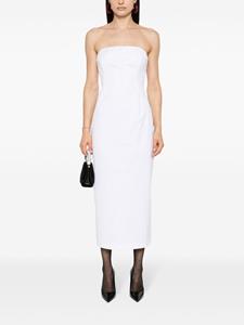 Magda Butrym strapless cotton midi dress - Wit