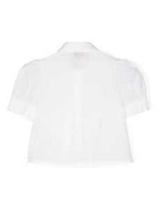 marchesakidscouture MARCHESA KIDS COUTURE Katoenen shirt met pofmouwen - Beige