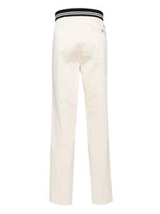 Moncler Broek met gestreept detail en toelopende pijpen - Beige