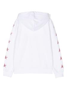 Golden Goose Kids star-print cotton hoodie - Wit