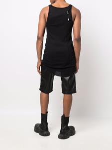 Boris Bidjan Saberi Tanktop met diepe ronde hals - Zwart